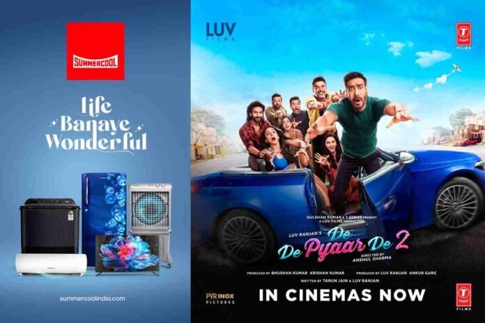 Summercool, De De Pyaar De 2, Ajay Devgn, Rakul Preet Singh, Bollywood collaboration, branding, home appliances, cooling brand, ad campaign