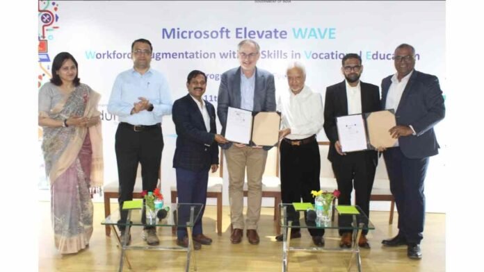 Microsoft Elevate WAVE, MSDE Microsoft partnership, AI skilling India, vocational education AI
