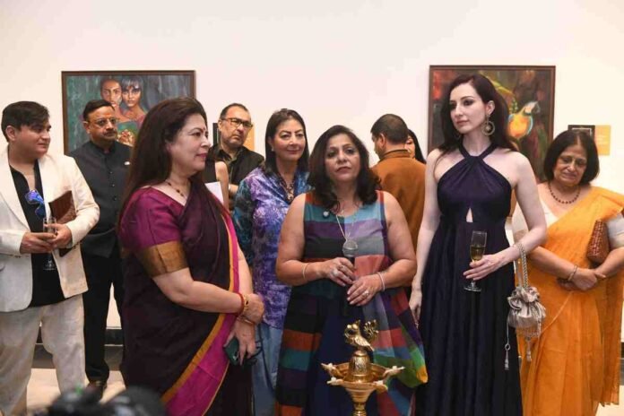 Bikaner House art exhibition, Julia Usmanova Delhi, art events New Delhi June, Bikaner House Main Gallery, Neena Gulati curator